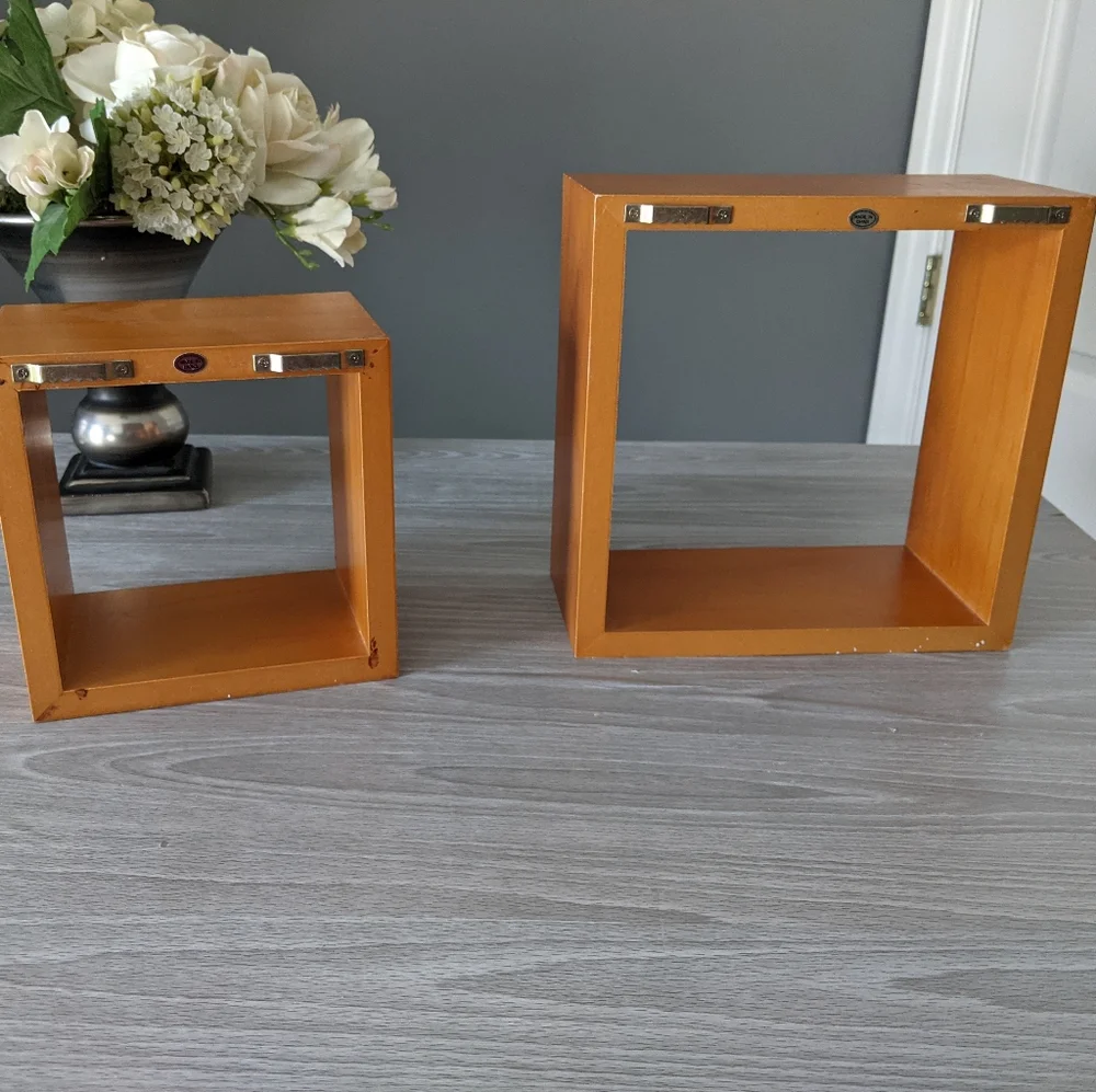 Square Wooden Shadow Box Shelves